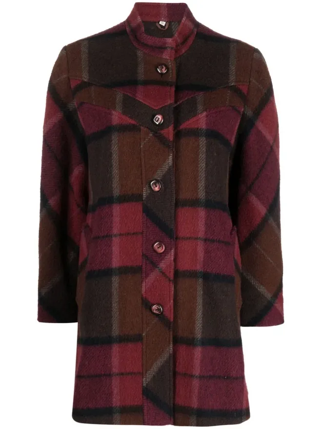 A.N.G.E.L.O. Vintage Cult A.N.G.E.L.O. Vintage Cult 1970年代 モックネック チェック柄 ウールコートの商品画像
