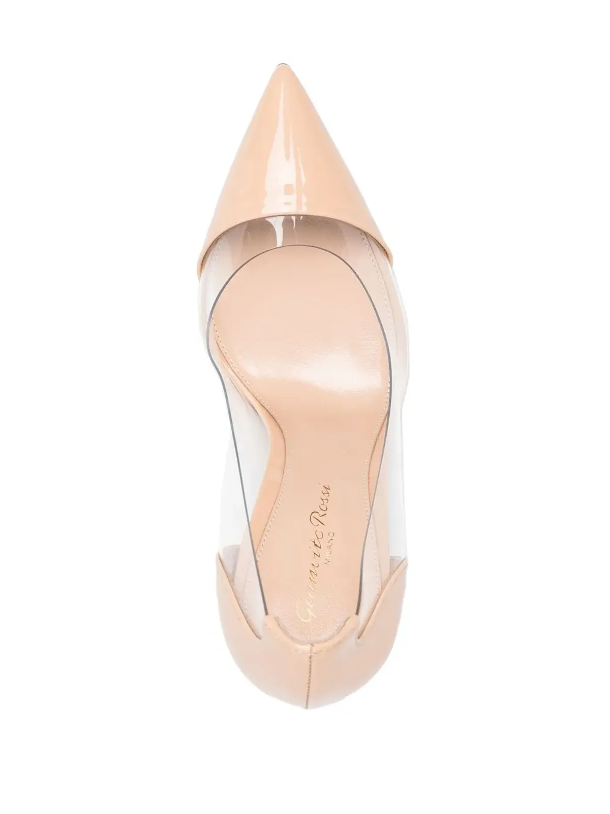 Gianvito Rossi 105mm Plexi patent leather pumps - Neutrals - 画像4