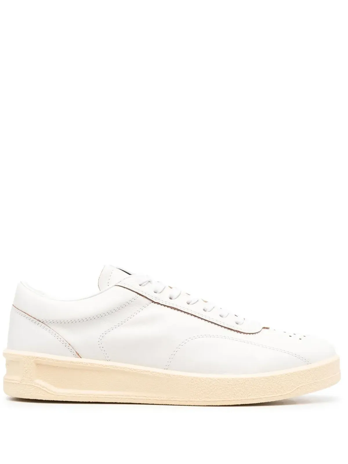 Jil Sander レースアップレザースニーカー - White - 画像1