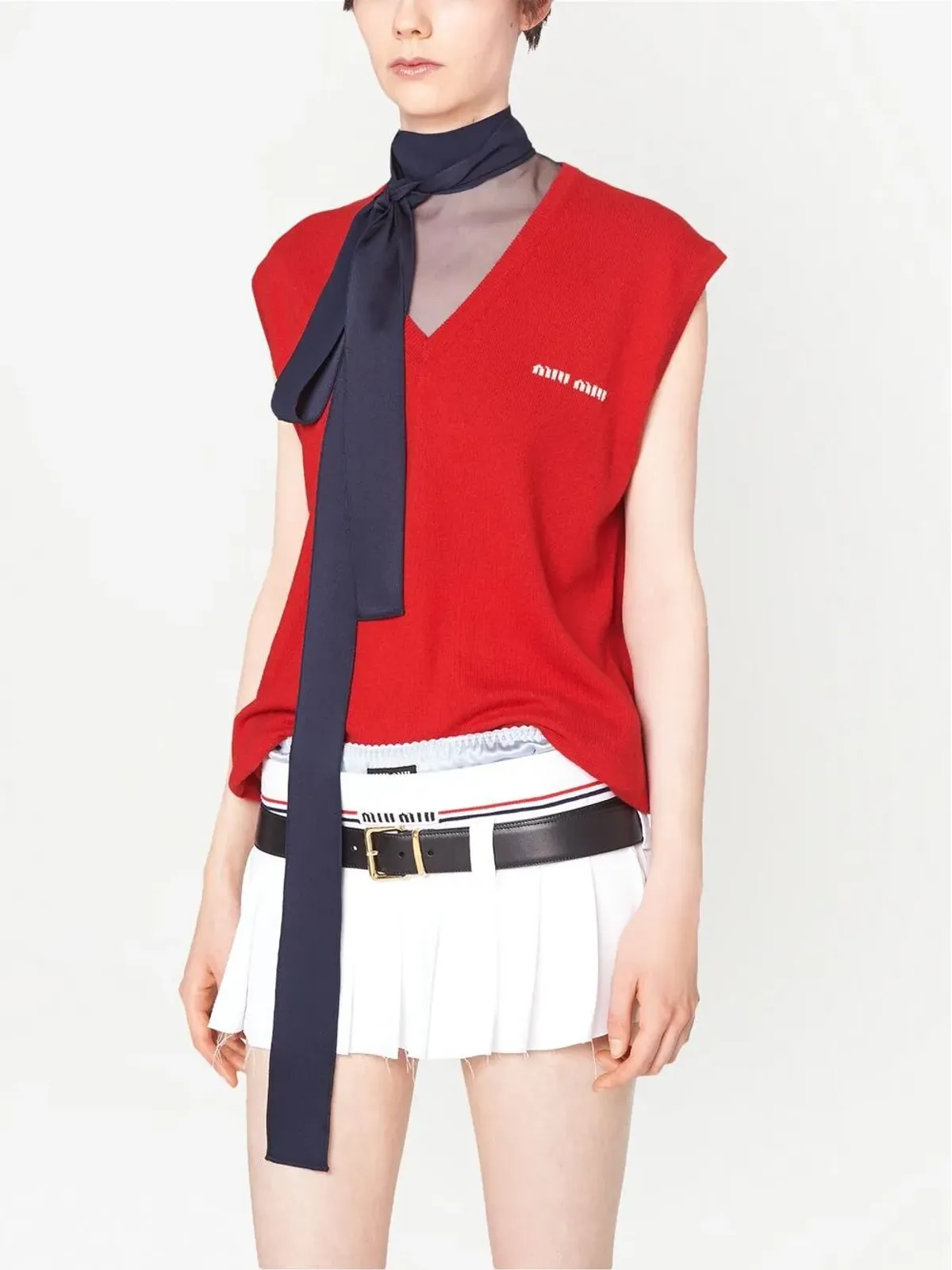 Miu Miu レーザー刻印ロゴベルト - 画像3