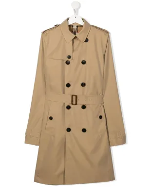 Burberry Kids TEEN ダブルブレスト トレンチコート - サムネイル1