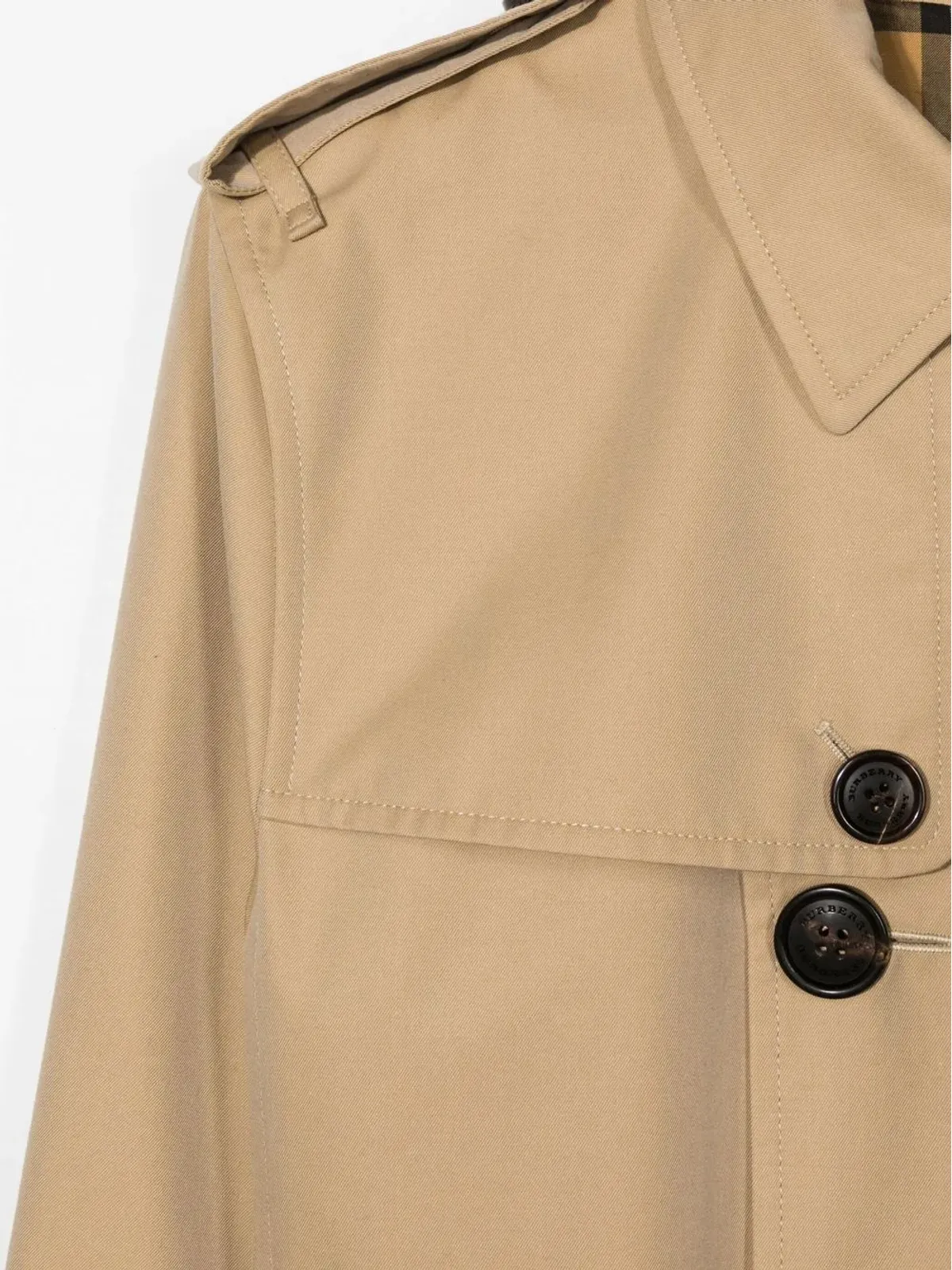 Burberry Kids TEEN ダブルブレスト トレンチコート - 画像3