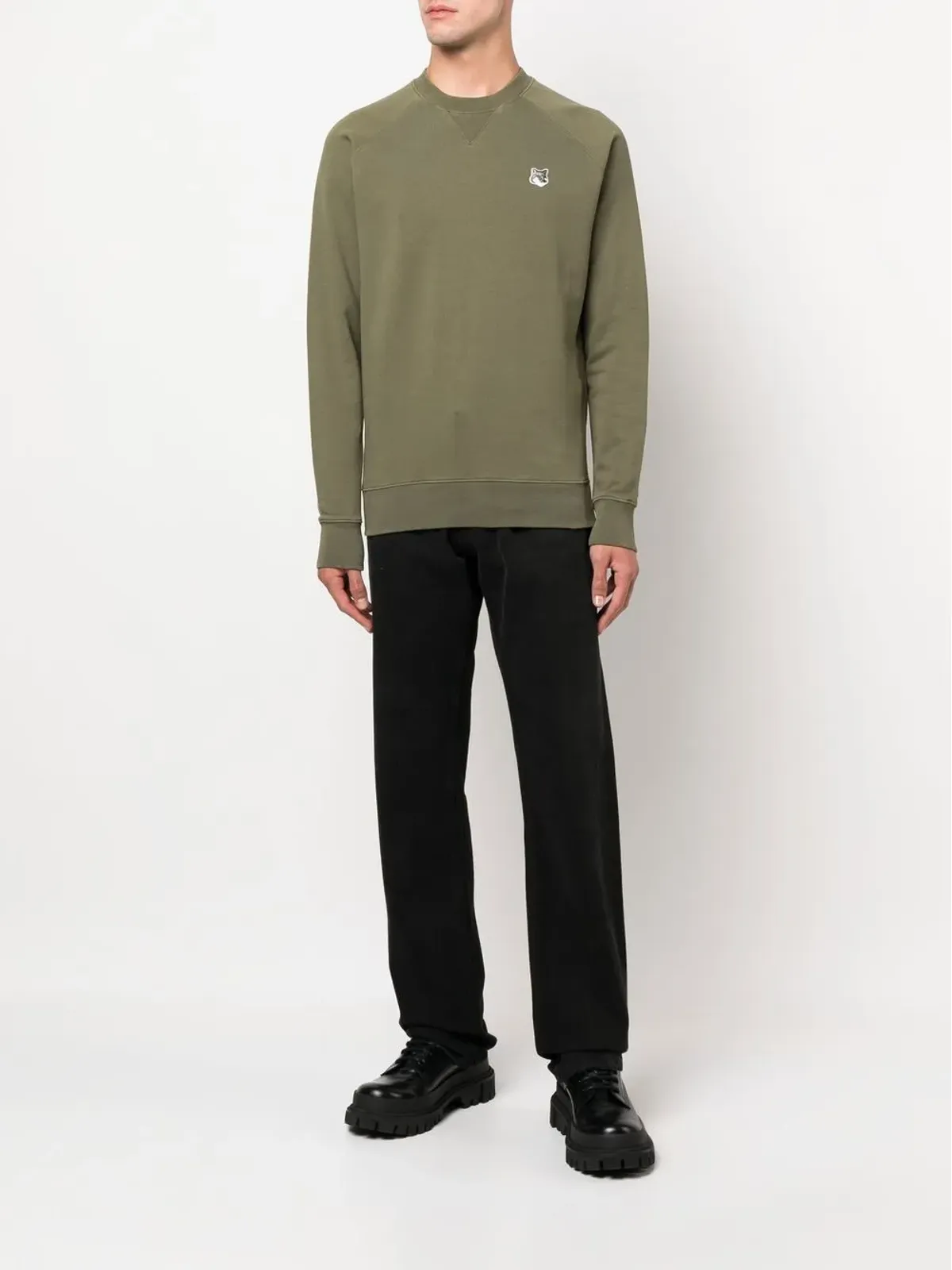 Maison Kitsuné ロゴパッチ クルーネック スウェットシャツ - 画像2