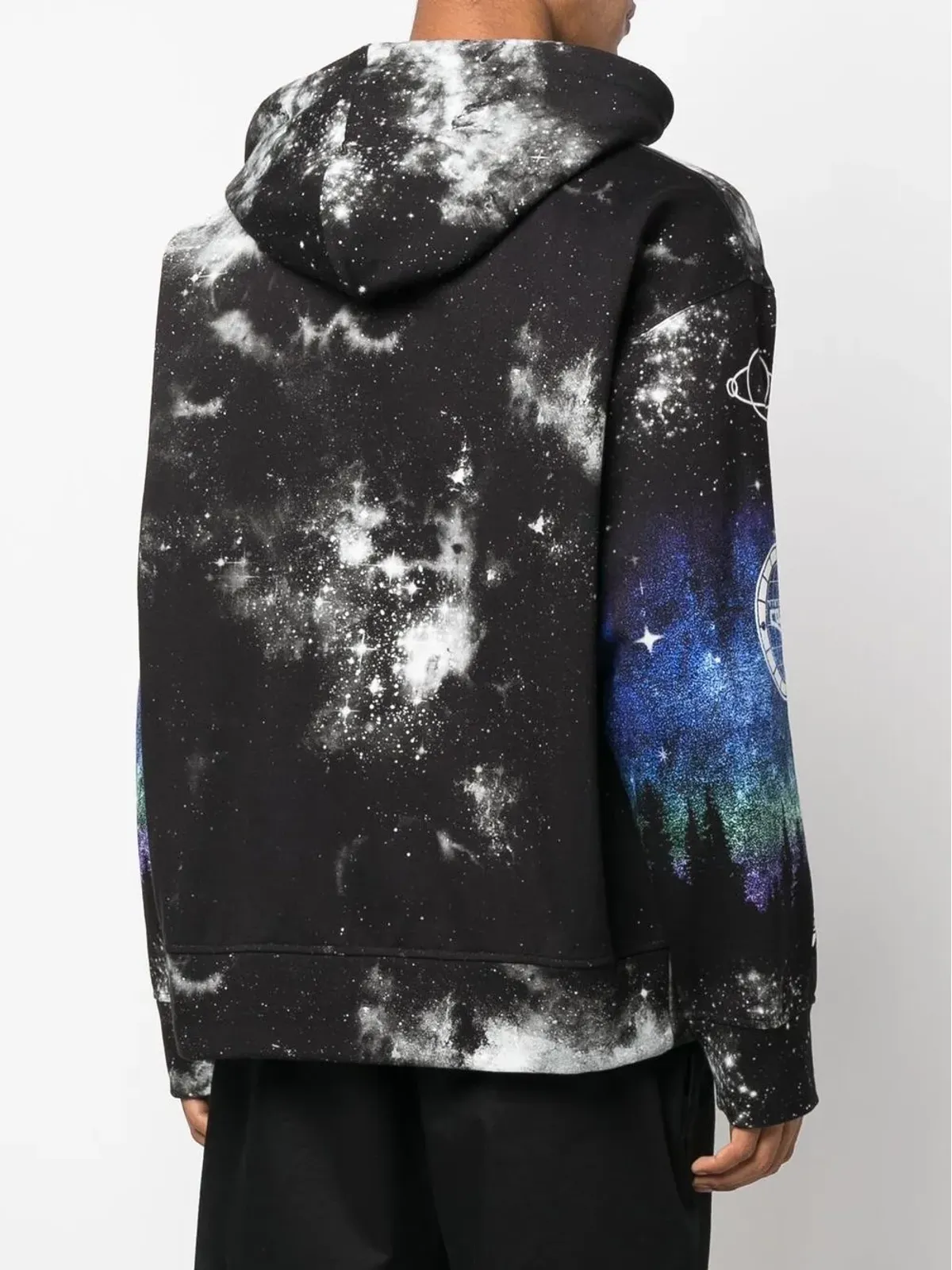 Versace Jeans Couture グラフィックプリント ドローストリング フーディ ブラック - 画像4