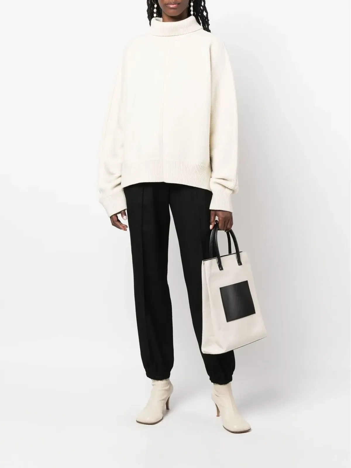 Jil Sander ドローコード付きウエストパンツ - ブラック - 画像2