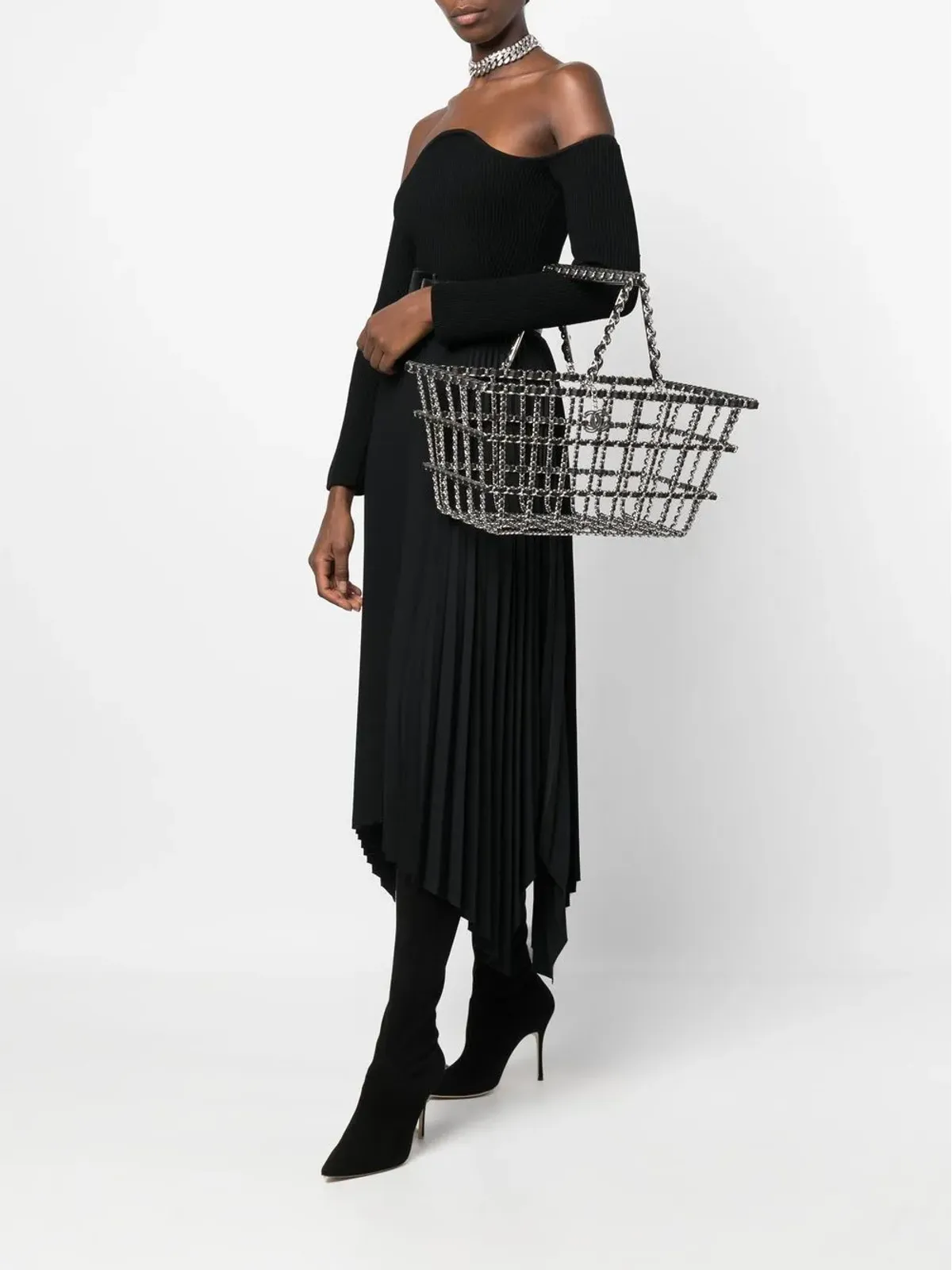 CHANEL ビンテージ ショッピングバスケットバッグ - 画像2