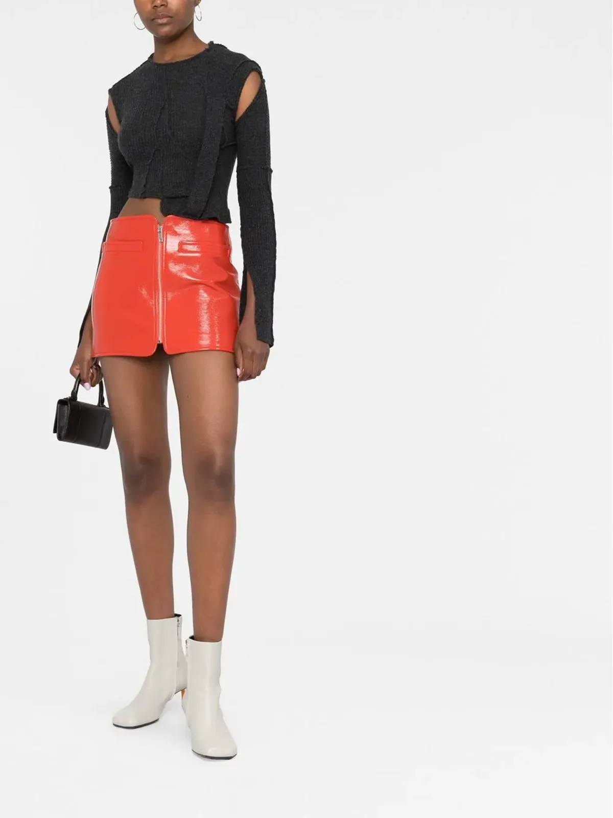 Courrèges パテントミニスカート - 画像2
