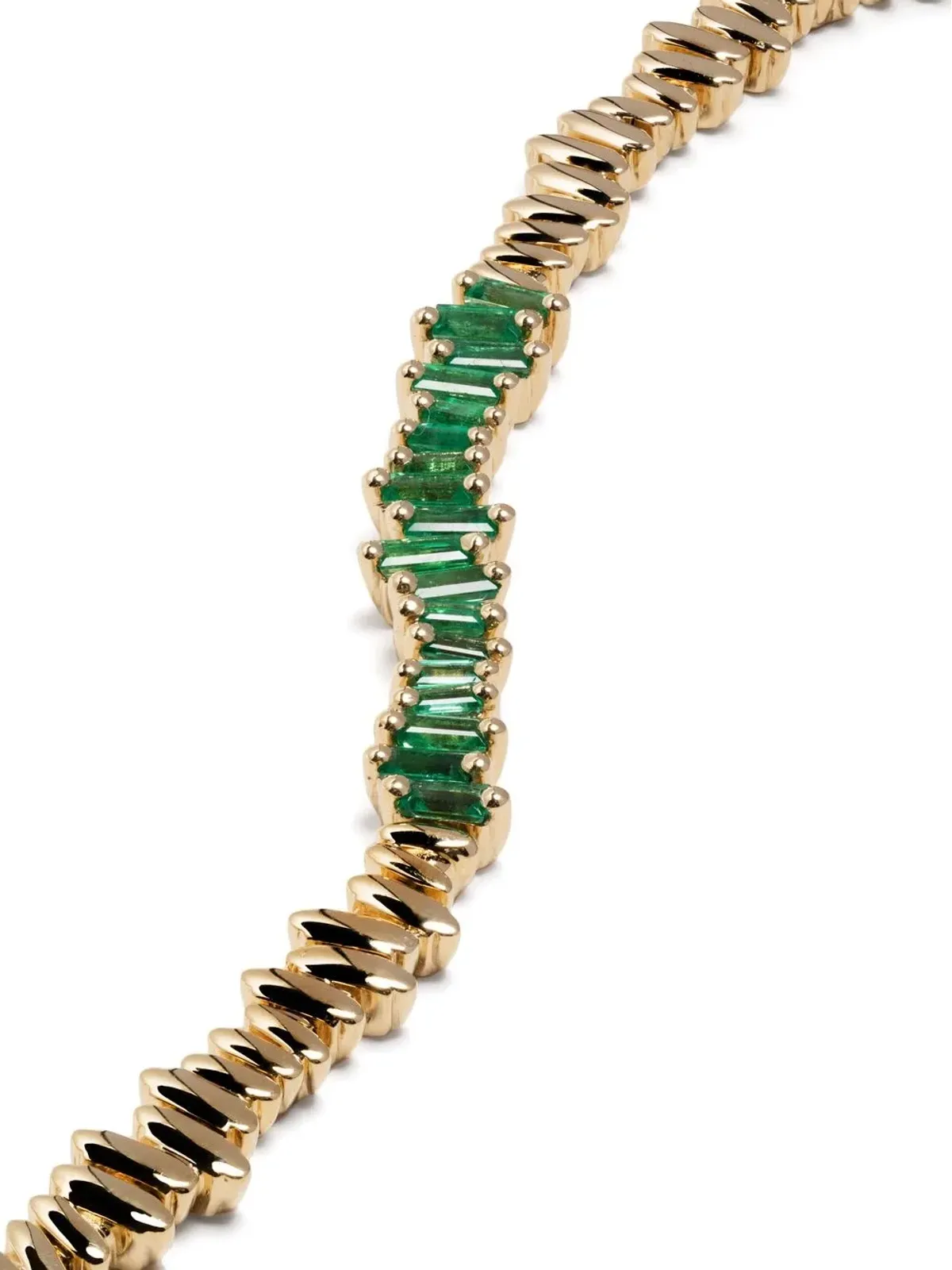 Suzanne Kalan 18kt イエローゴールド ニューID エメラルド ブレスレット - グリーン - 画像3