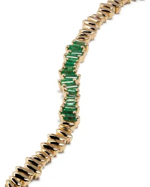 Suzanne Kalan 18kt イエローゴールド ニューID エメラルド ブレスレット - グリーン - サムネイル3
