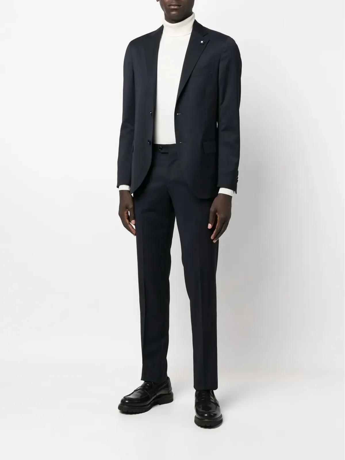 Lardini テーラードストレッチウールパンツ - 画像2