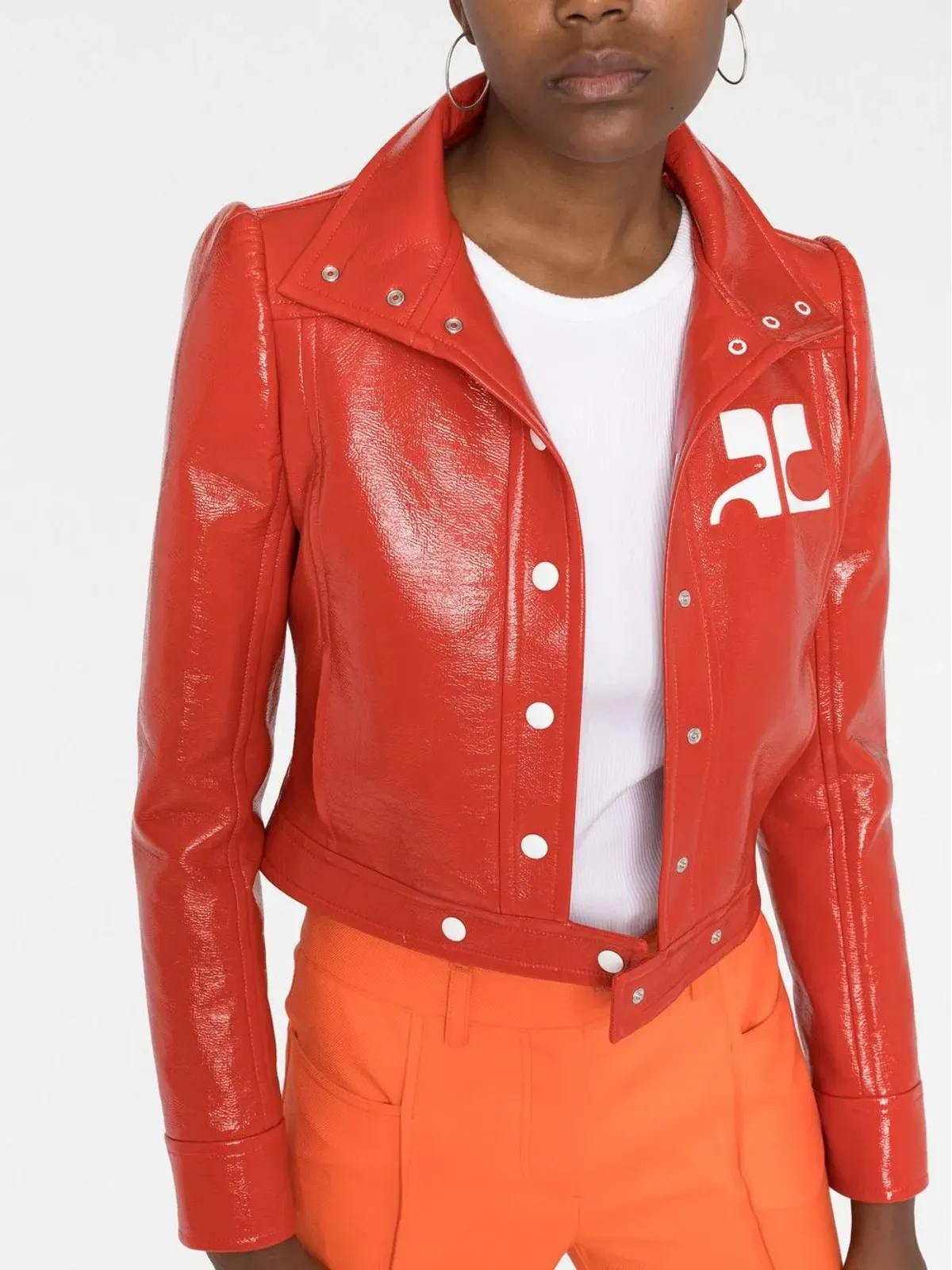 Courrèges ビニール・リディション クロップドジャケット - 画像5