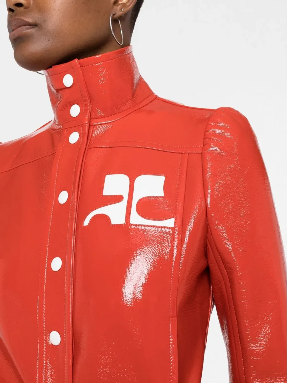 Courrèges ビニール・リディション クロップドジャケット - 画像3