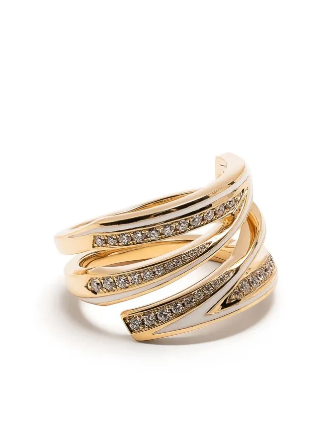Stephen Webster Stephen Webster 18kt yellow gold Vertigo Infinity diamond ringの商品画像