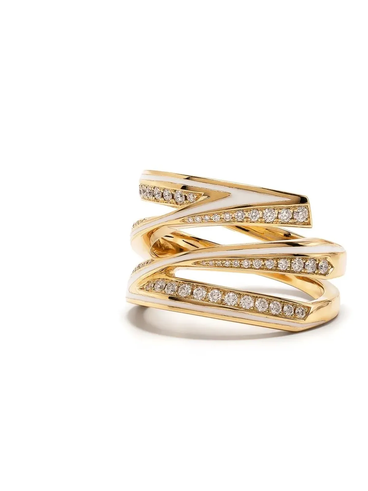 Stephen Webster 18kt yellow gold Vertigo Infinity diamond ring - 画像3