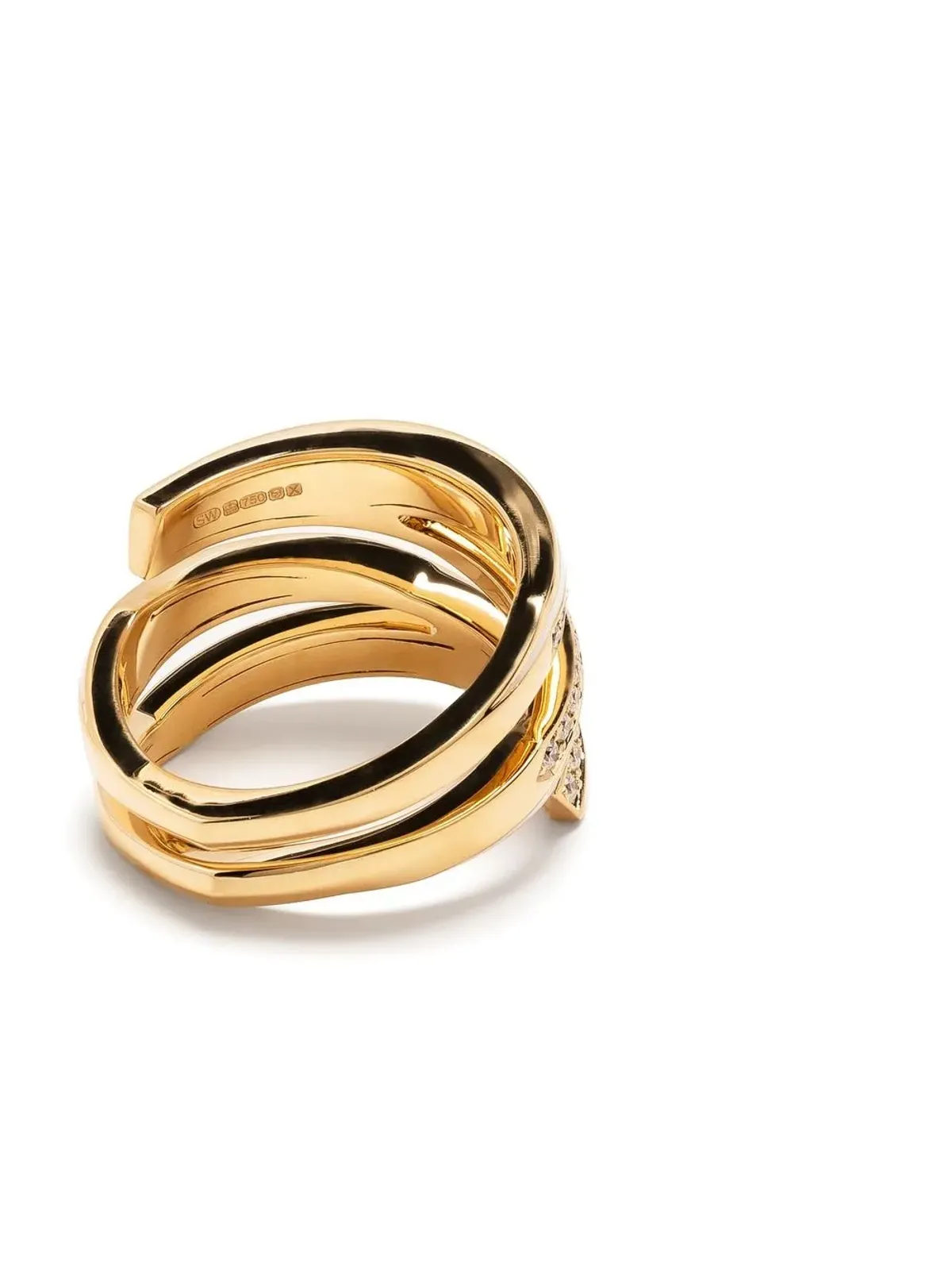 Stephen Webster 18kt yellow gold Vertigo Infinity diamond ring - 画像4