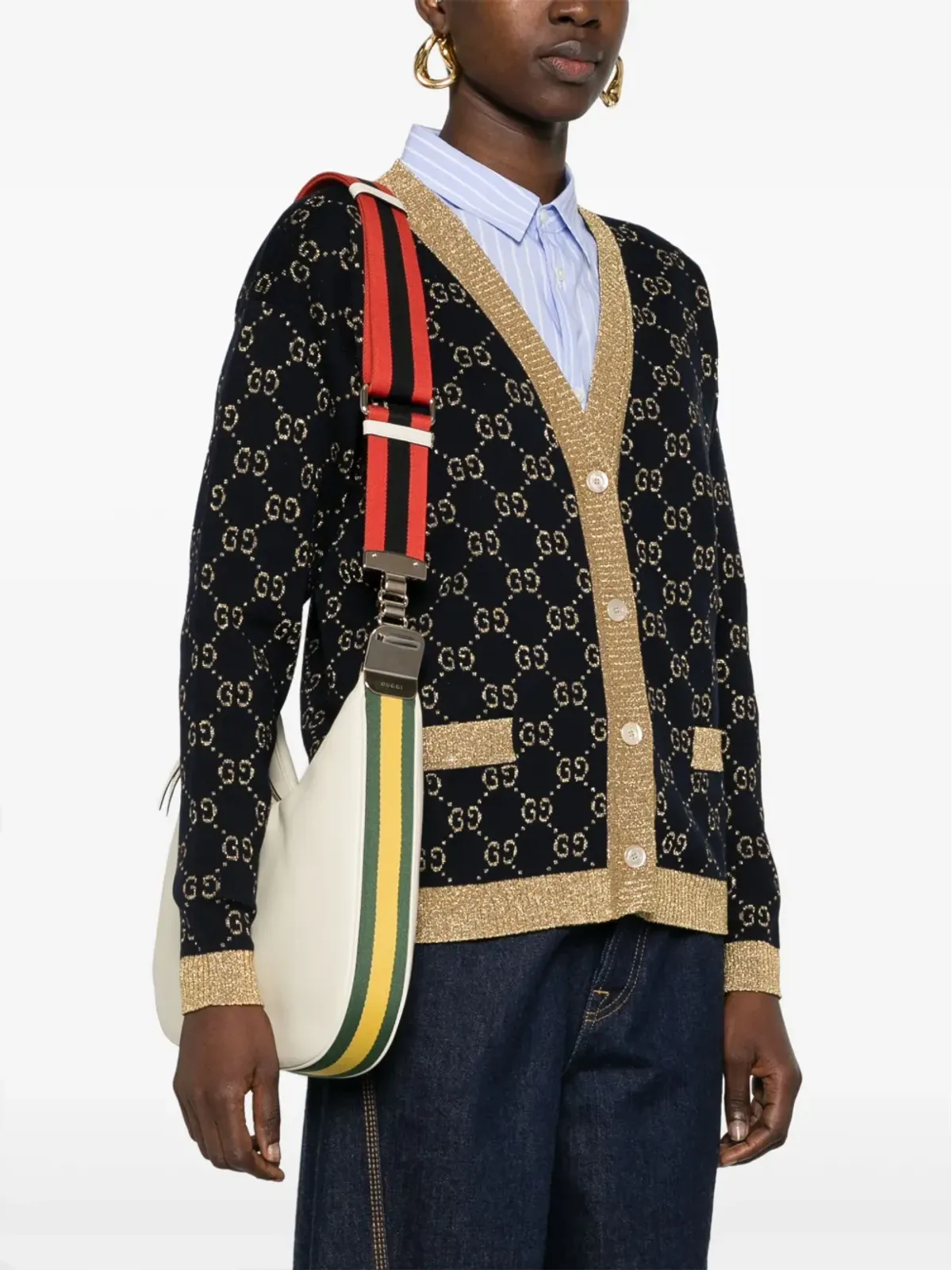 Gucci ミディアム アタッシュ ショルダーバッグ - ホワイト - 画像2