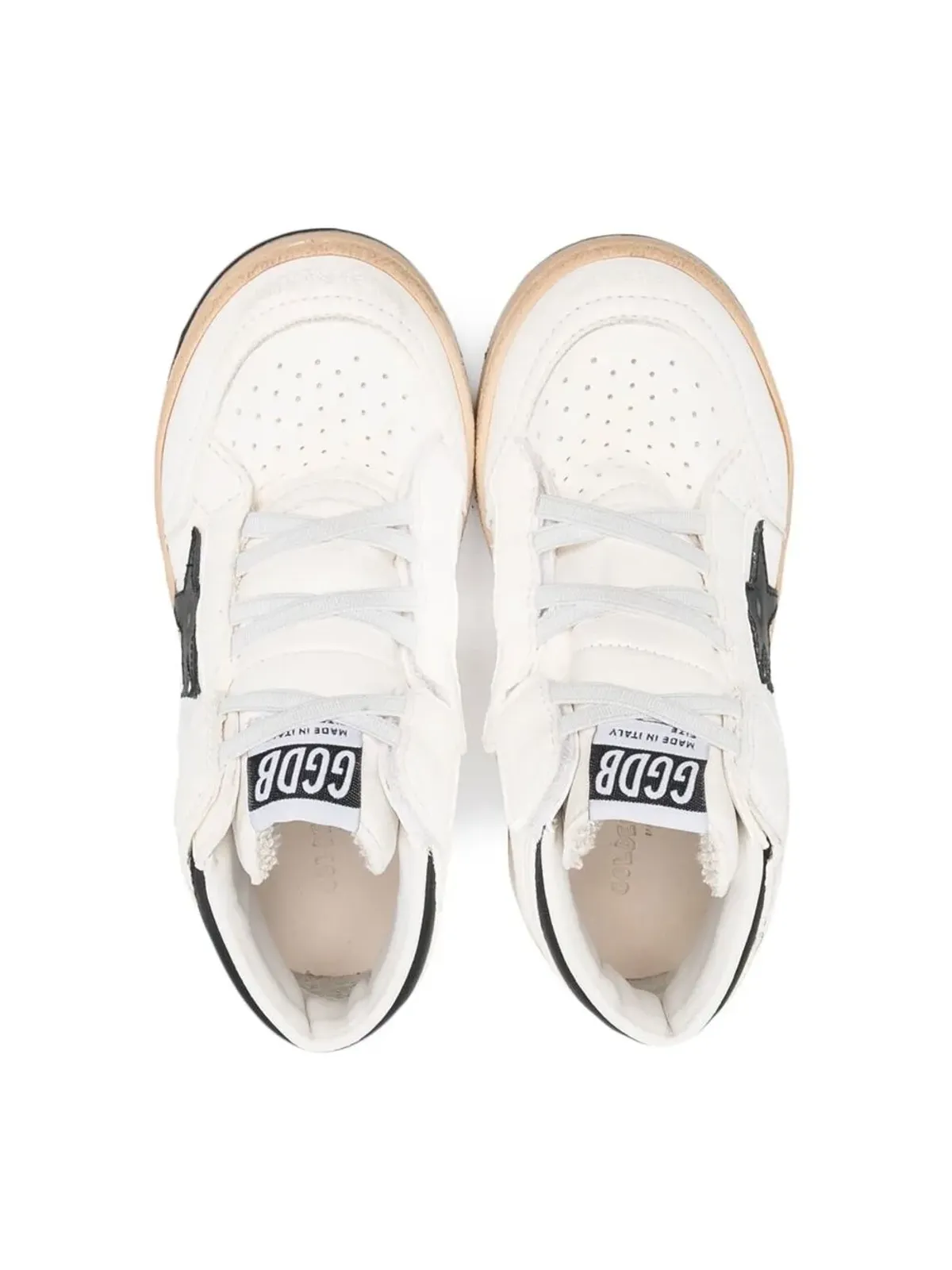 Golden Goose Kids Sky Star ハイトップ レザースニーカー - 画像3
