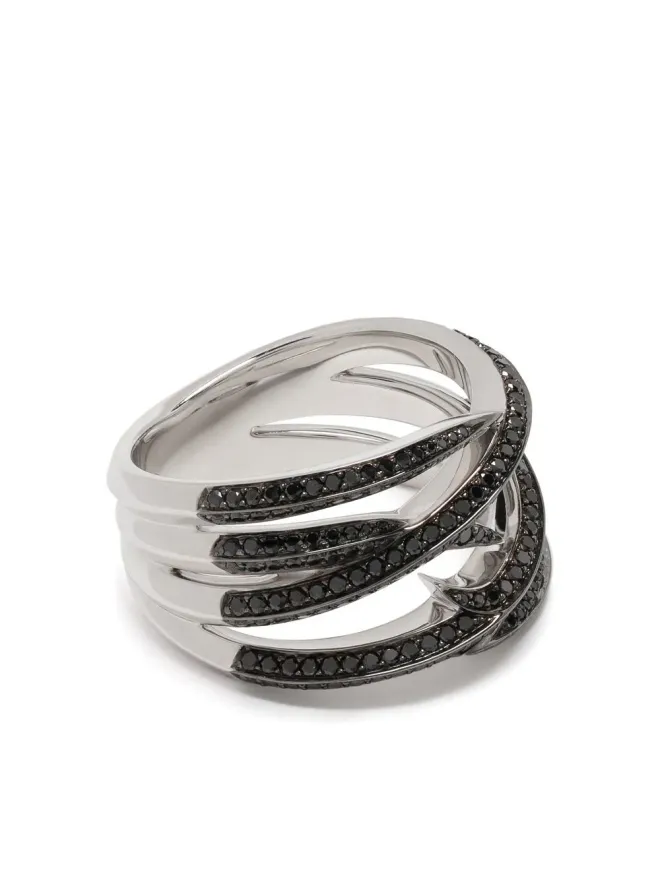 Stephen Webster Stephen Webster 18kt white gold Thorn Embrace wrap diamond ring - Blackの商品画像