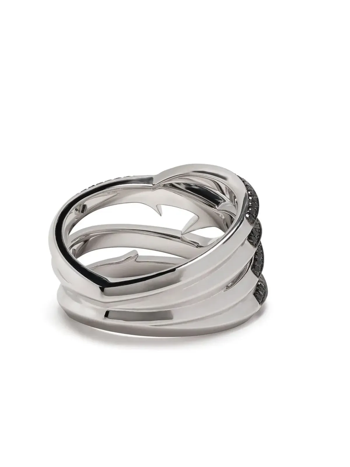 Stephen Webster 18kt white gold Thorn Embrace wrap diamond ring - Black - 画像4