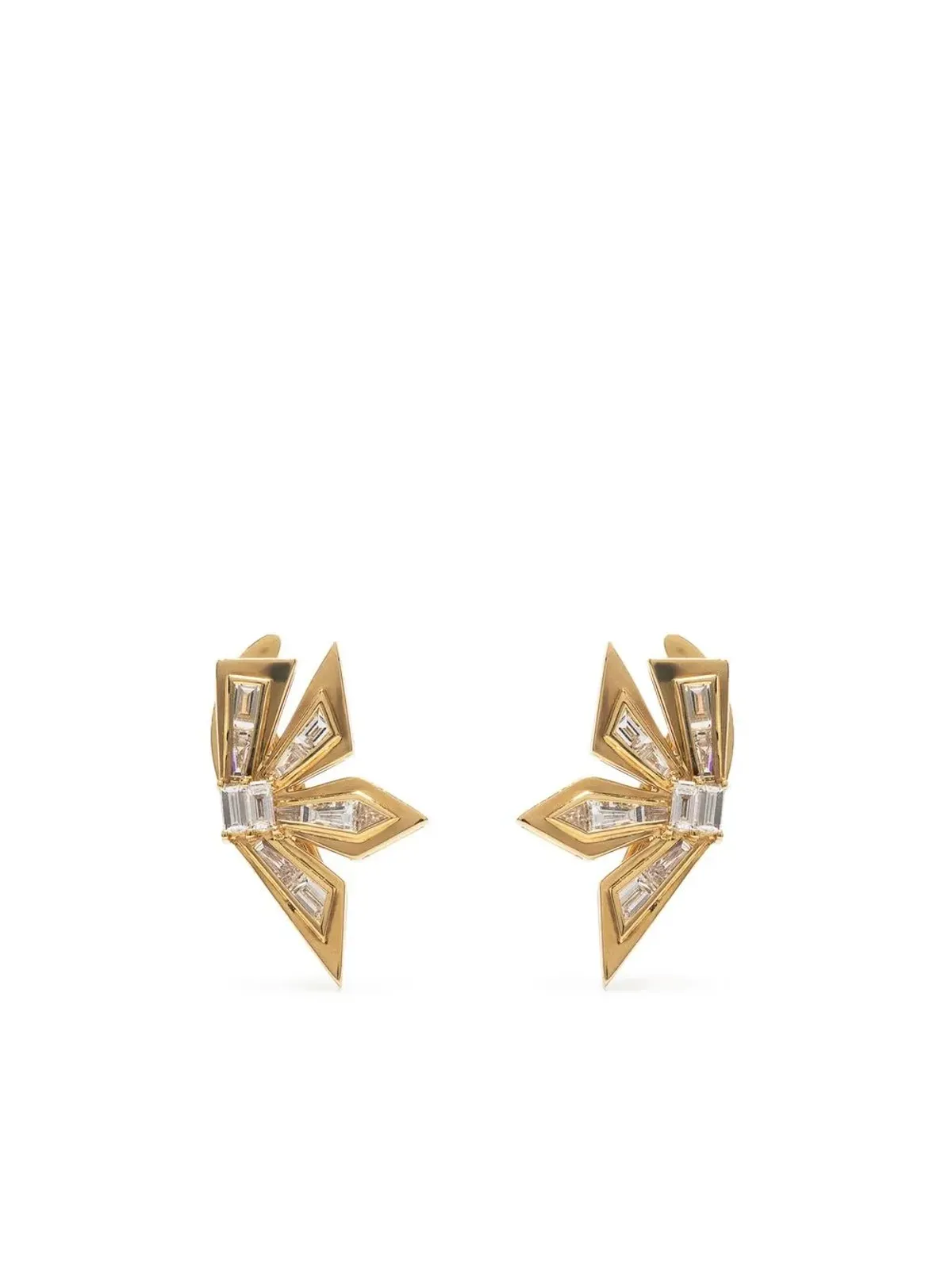 Stephen Webster 18K イエローゴールド カスケード ダイヤモンド イヤリング - 画像1