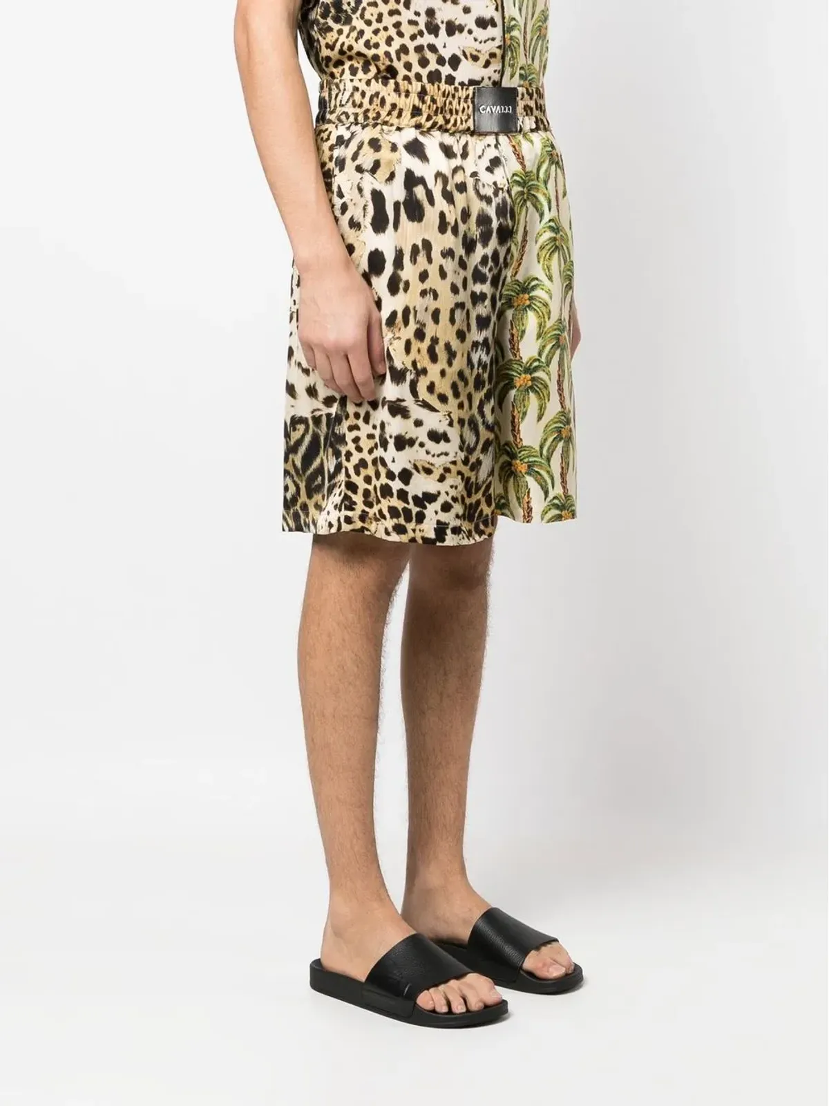 Roberto Cavalli プリント入りワイドレッグショーツ - 画像3
