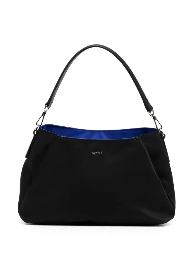 agnès b. agnès b. ロゴプレート付きサテンショルダーバッグの商品画像