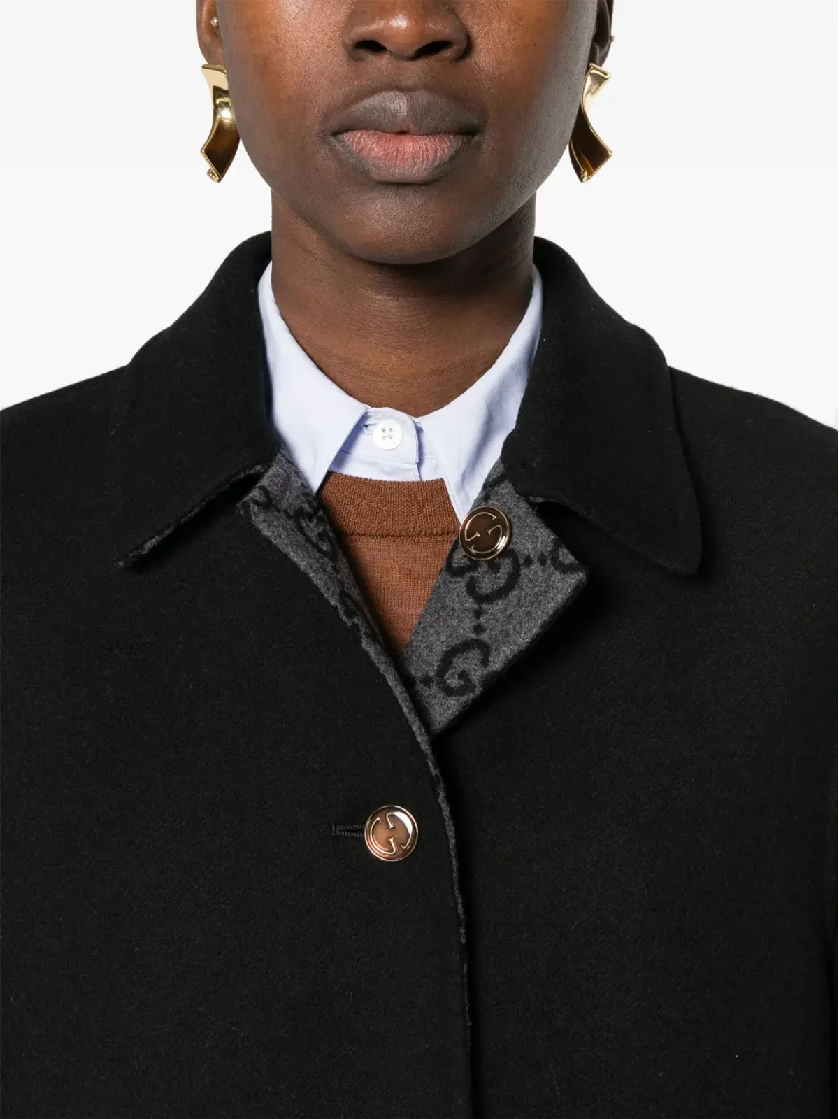 Gucci シングルブレスト テーラードコート - ブラック - 画像5
