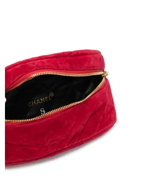 CHANEL ビンテージ ダイヤモンドキルト チェーンベルトバッグ - レッド - サムネイル5