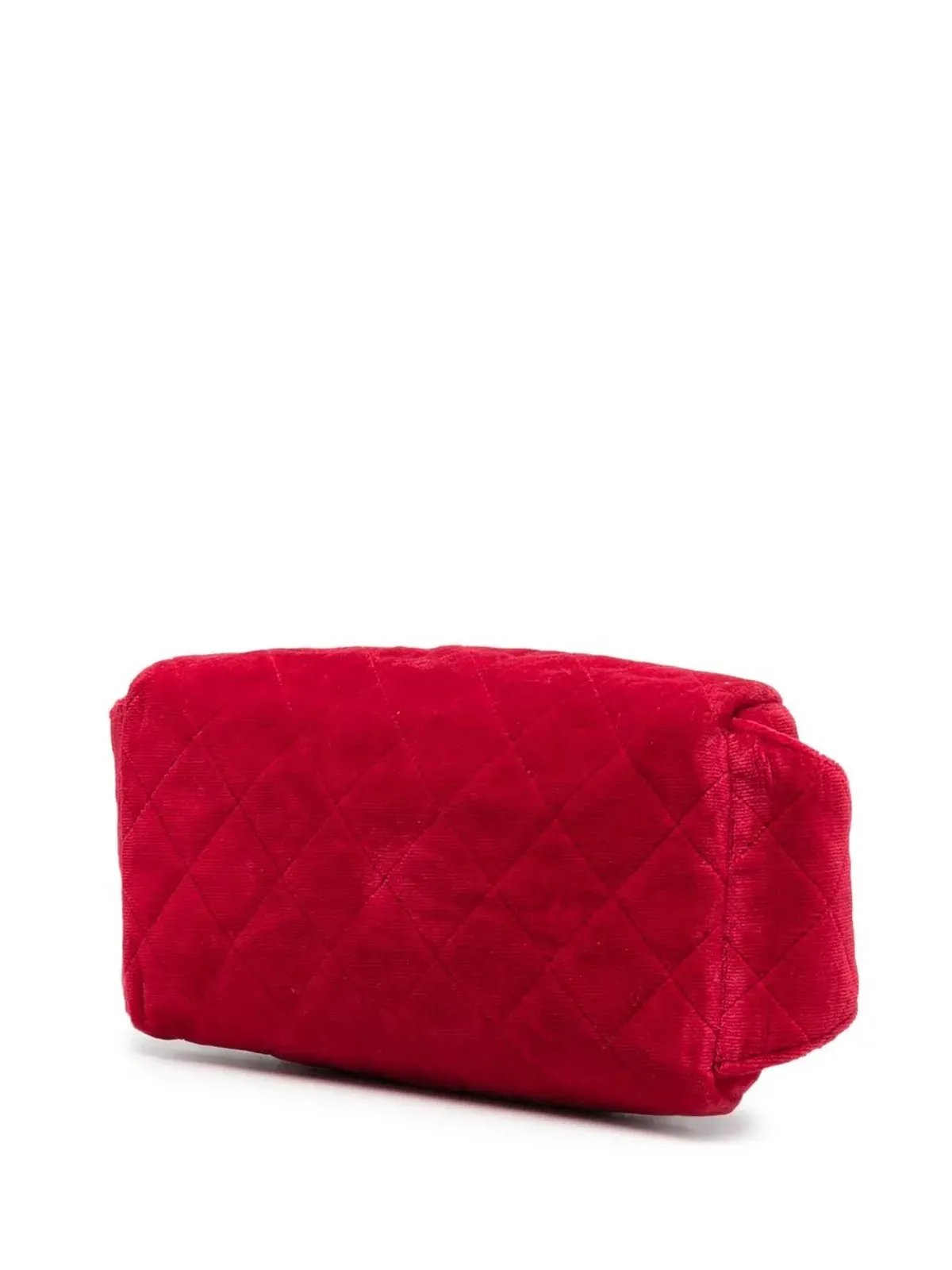 CHANEL ビンテージ ダイヤモンドキルト チェーンベルトバッグ - レッド - 画像3