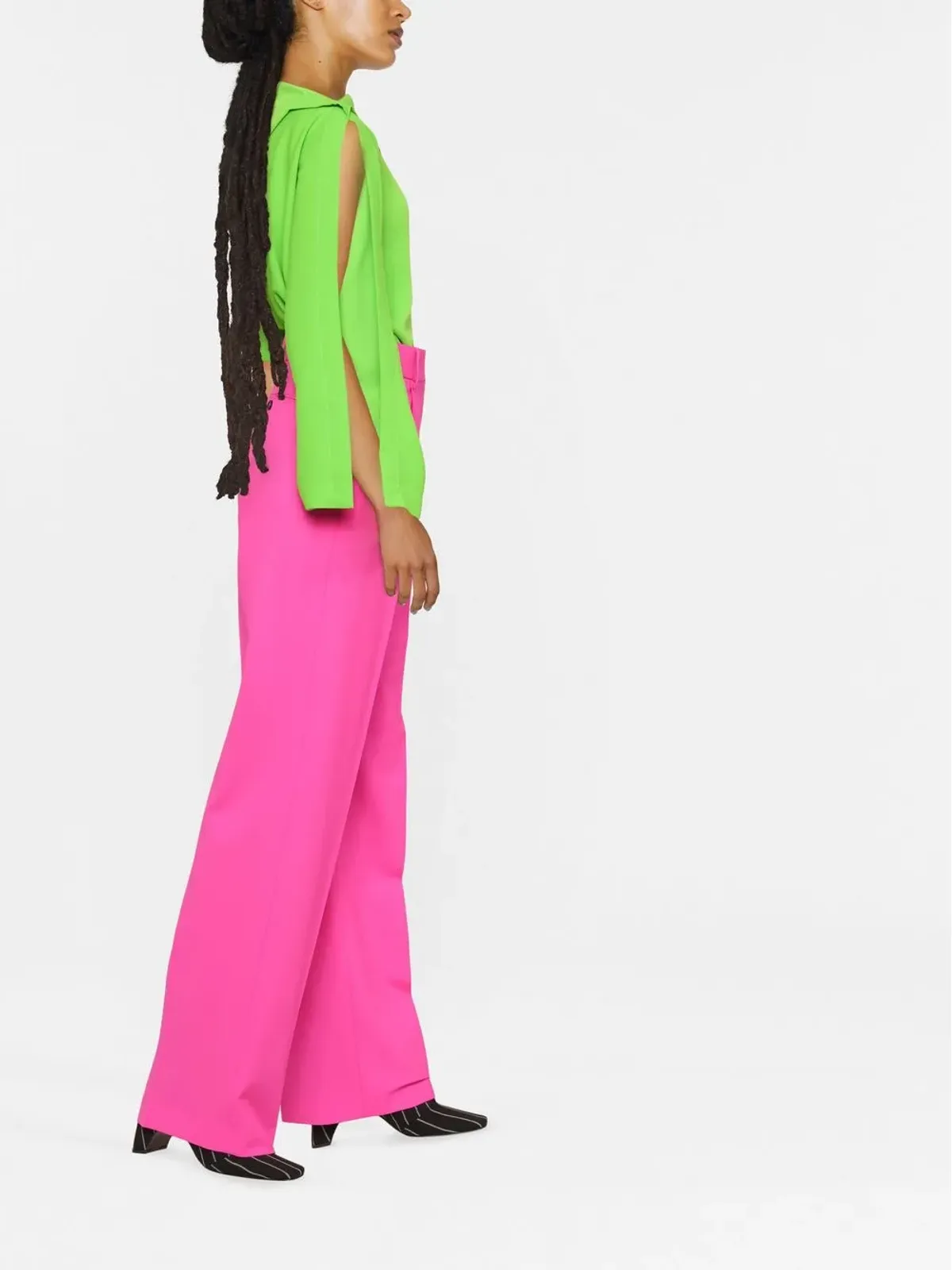 MSGM ストレートレッグ ウールパンツ - 画像3