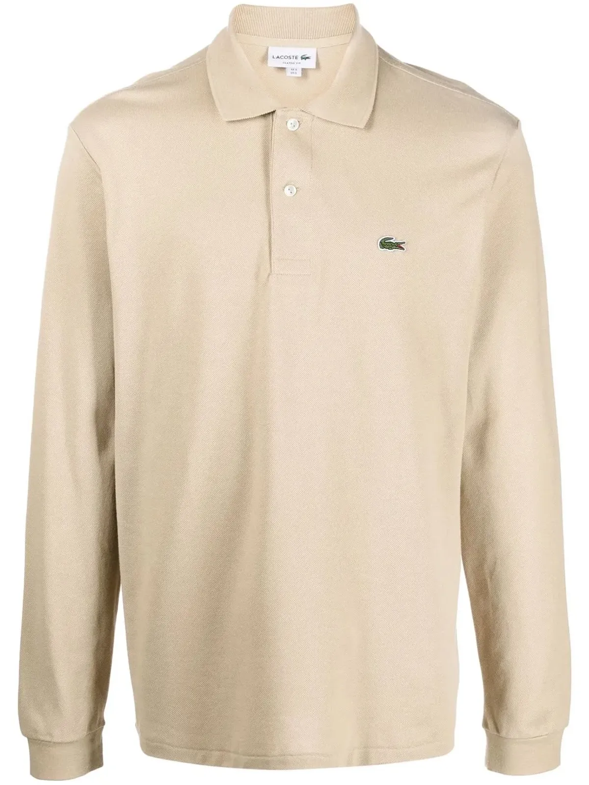 Lacoste アップリケロゴ 長袖ポロシャツ - 画像1