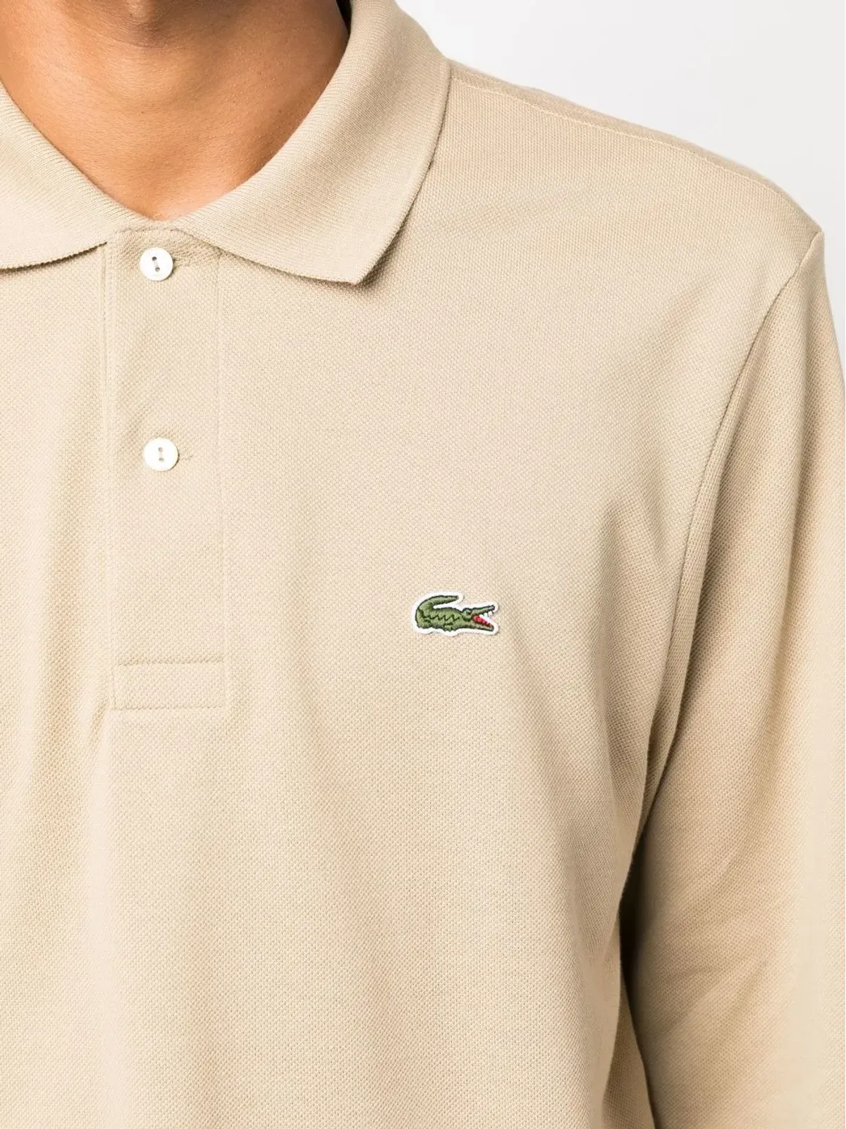 Lacoste アップリケロゴ 長袖ポロシャツ - 画像5