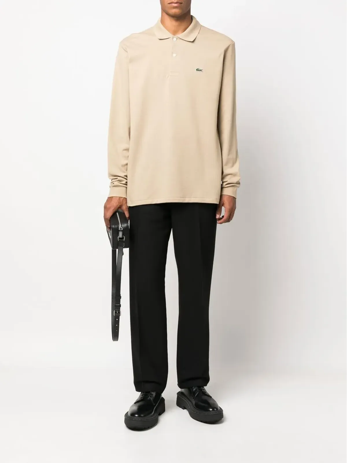 Lacoste アップリケロゴ 長袖ポロシャツ - 画像2