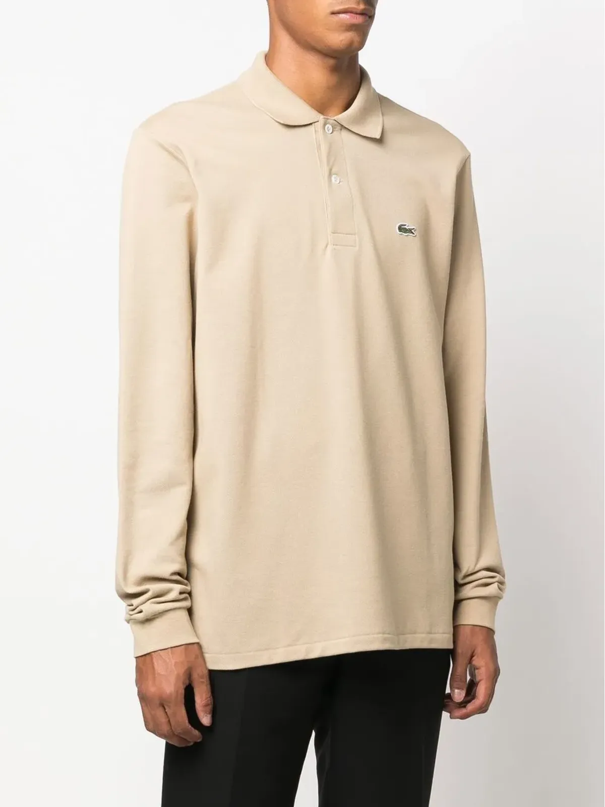 Lacoste アップリケロゴ 長袖ポロシャツ - 画像3