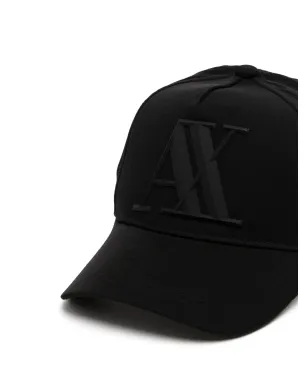 Armani Exchange ロゴエンボス加工ベースボールキャップ ブラック - サムネイル2