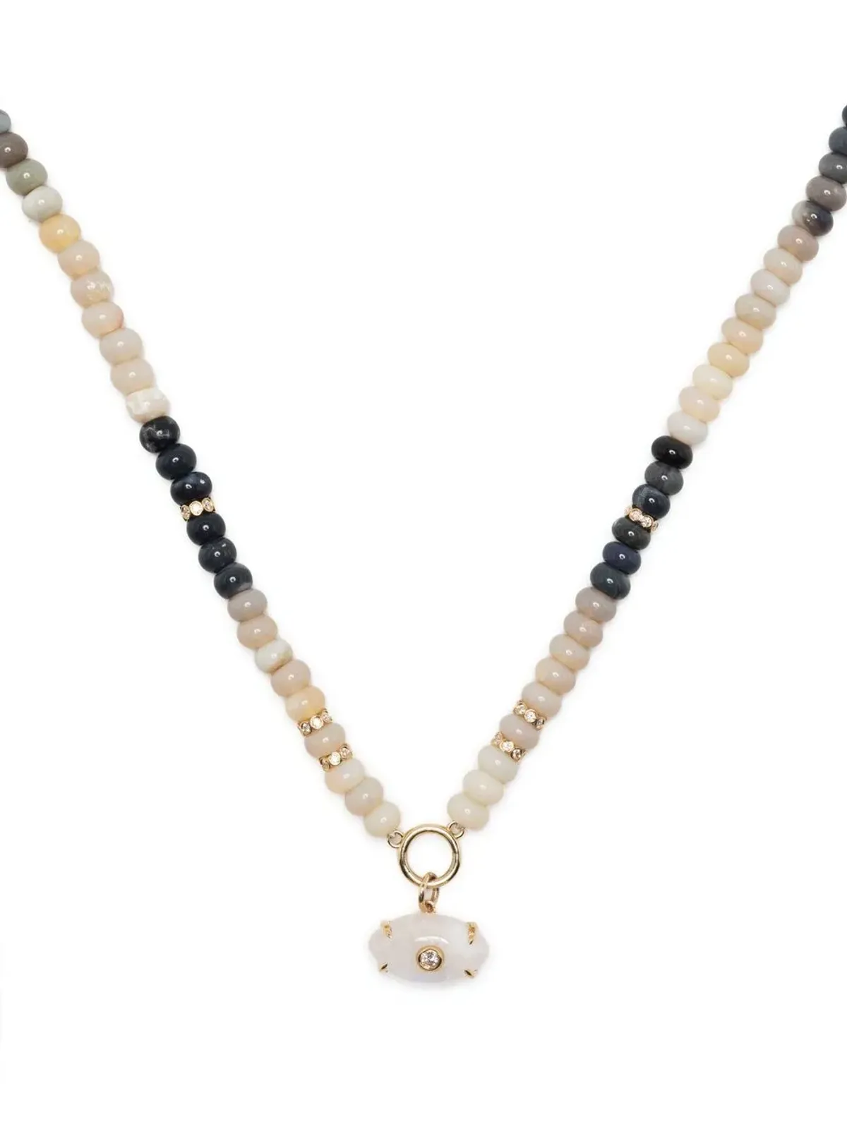 Sydney Evan 14K イエローゴールド ダイヤモンドとオパールのビーズネックレス - マルチカラー - 画像1