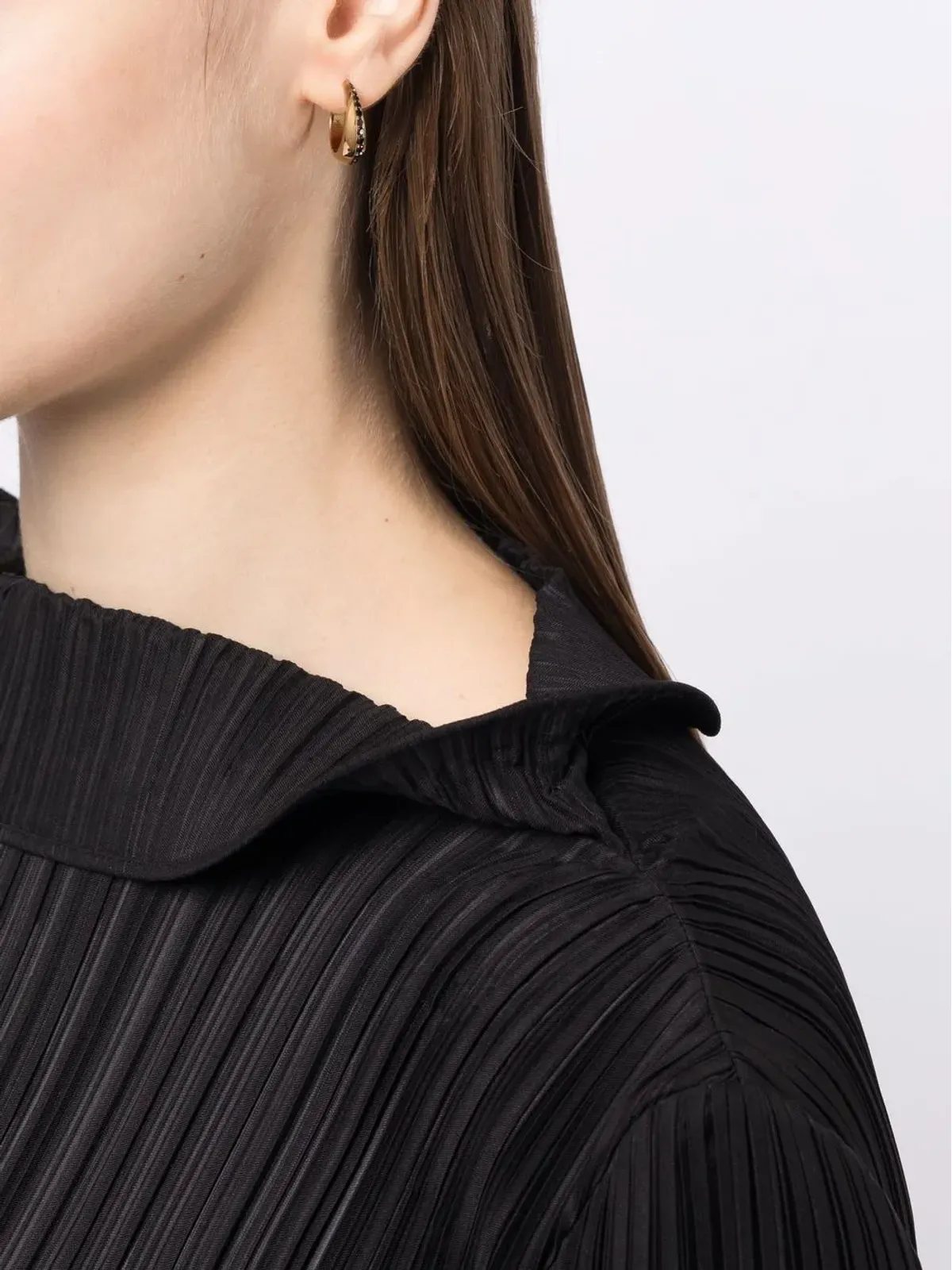 Lizzie Mandler Fine Jewelry オセロ・クレセント フープピアス - ブラック - 画像2
