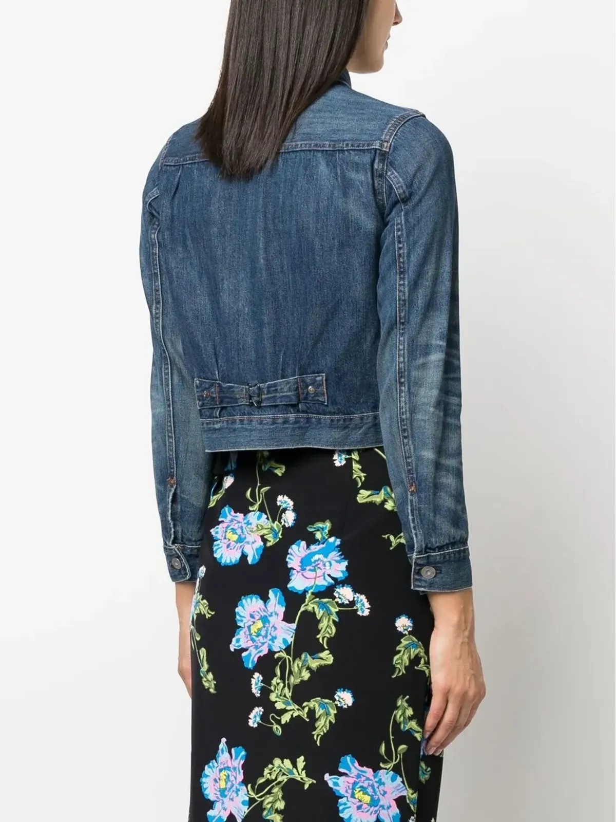 Ralph Lauren RRL ストーンウォッシュド クロップド デニムジャケット - 画像4