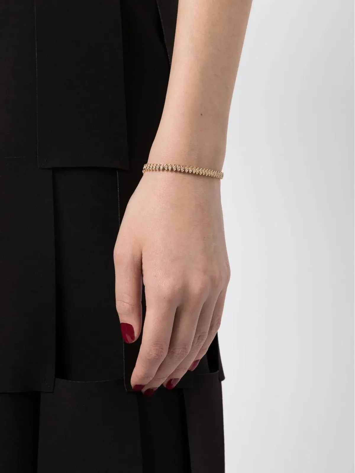 Sydney Evan 14K イエローゴールド 邪眼 ダイヤモンド テニスブレスレット - 画像2