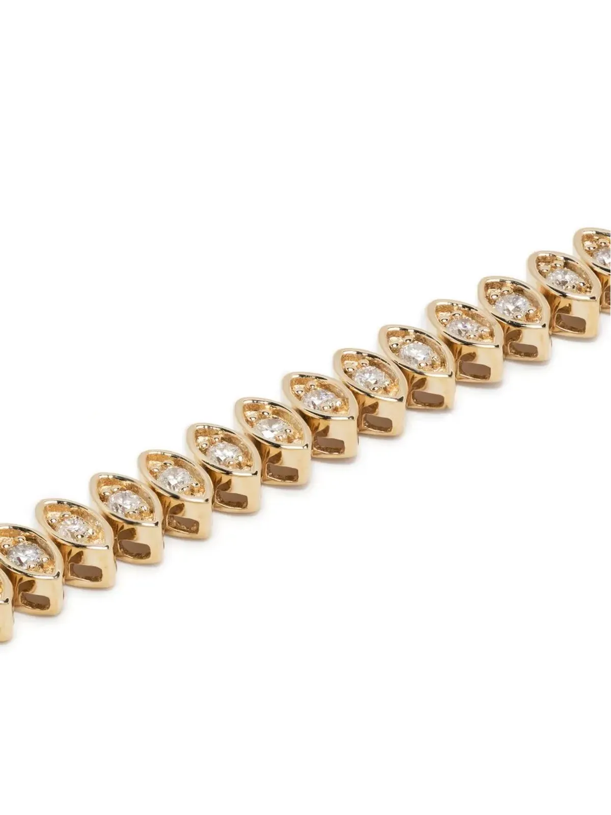 Sydney Evan 14K イエローゴールド 邪眼 ダイヤモンド テニスブレスレット - 画像3