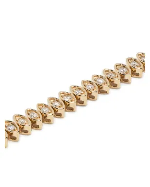 Sydney Evan 14K イエローゴールド 邪眼 ダイヤモンド テニスブレスレット - サムネイル3