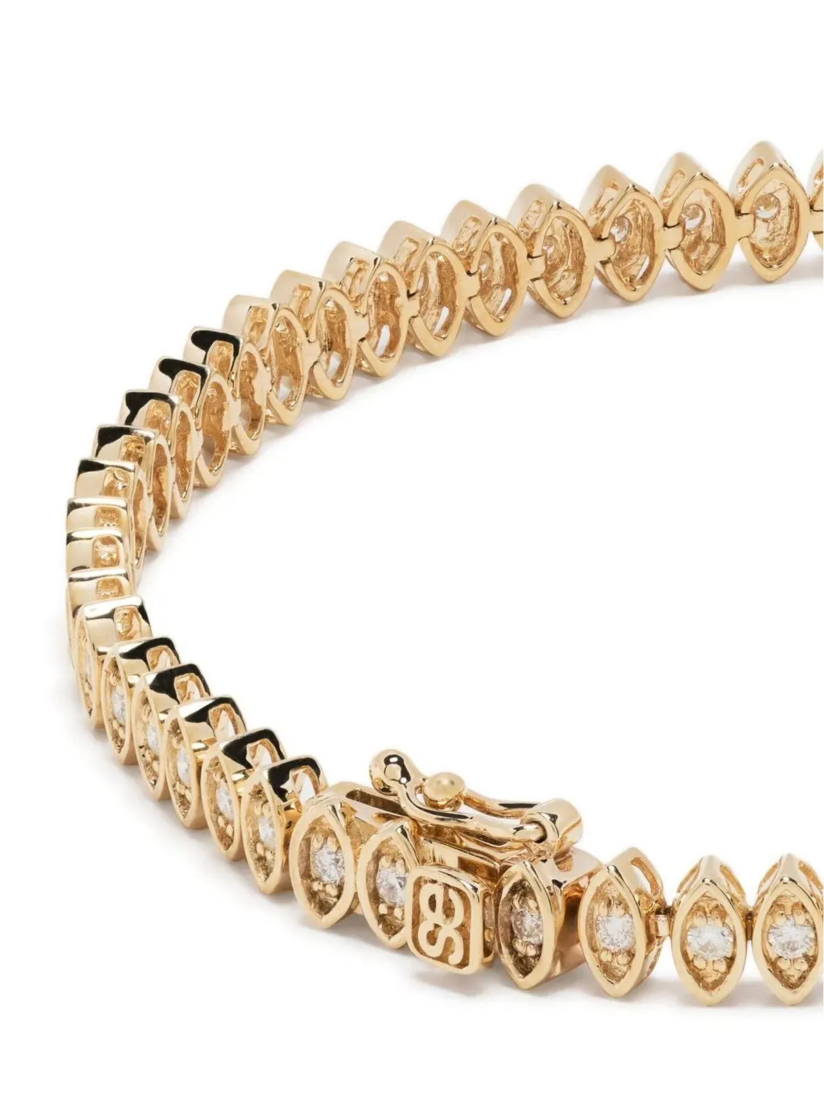 Sydney Evan 14K イエローゴールド 邪眼 ダイヤモンド テニスブレスレット - 画像4