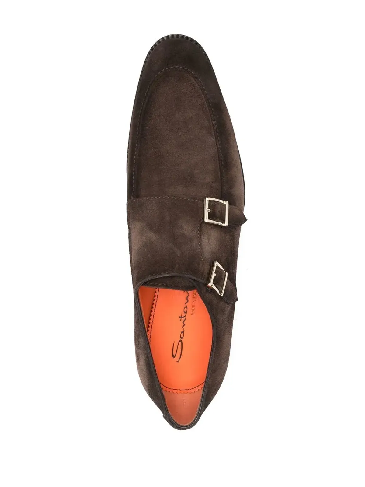 Santoni サントーニ モンクシューズ（バックル付きスエード） - ブラウン - 画像4
