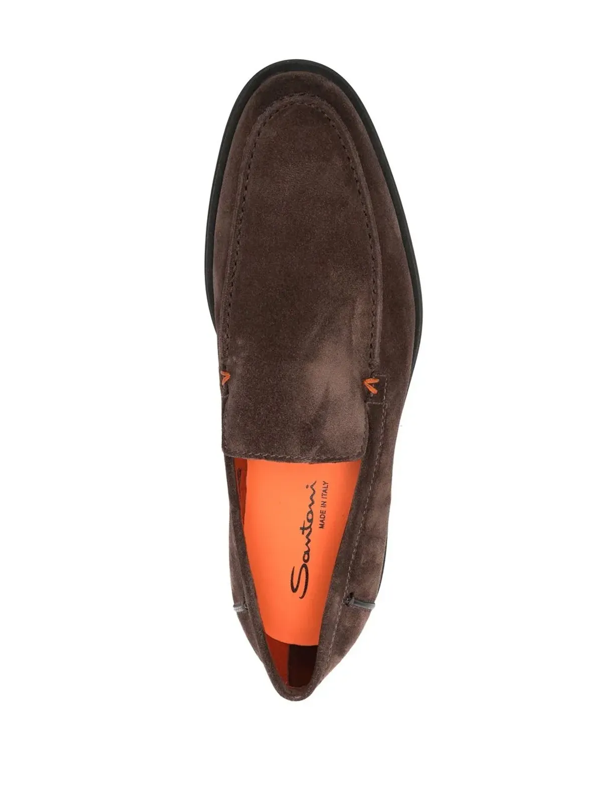 Santoni Drainスエード ローファー - 画像4