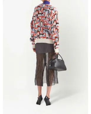 Prada アブストラクトパターンの編み込みセーター - サムネイル3