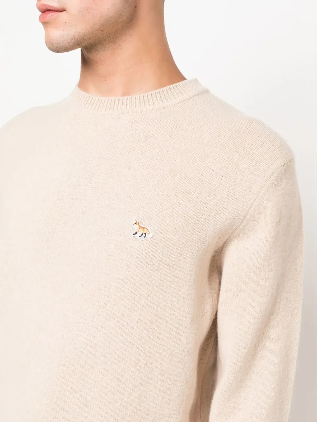 Maison Kitsun e9 ロゴパッチ ウールセーター - 画像5
