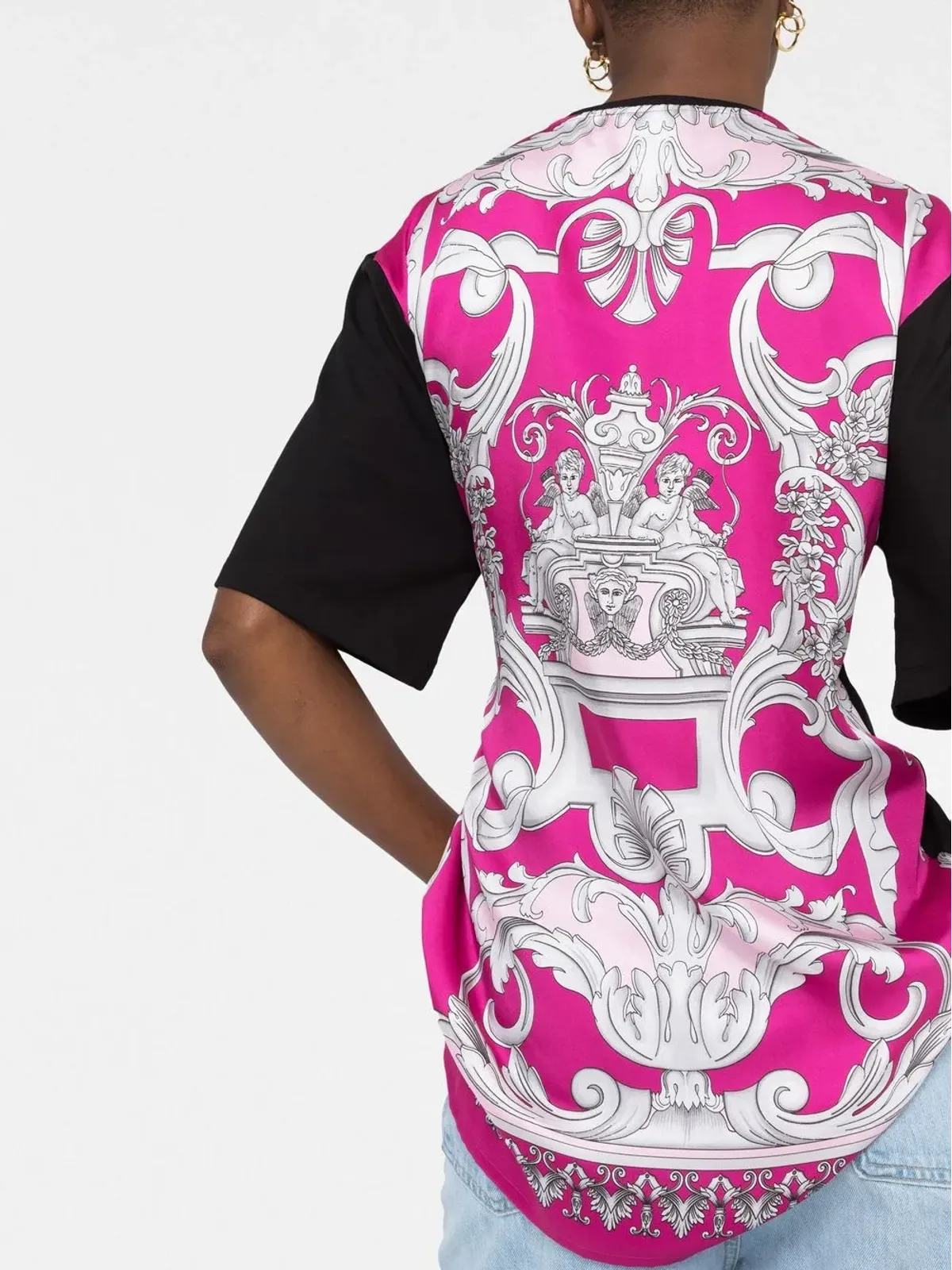 Versace セーフティピン バロック柄 Tシャツ - 画像5