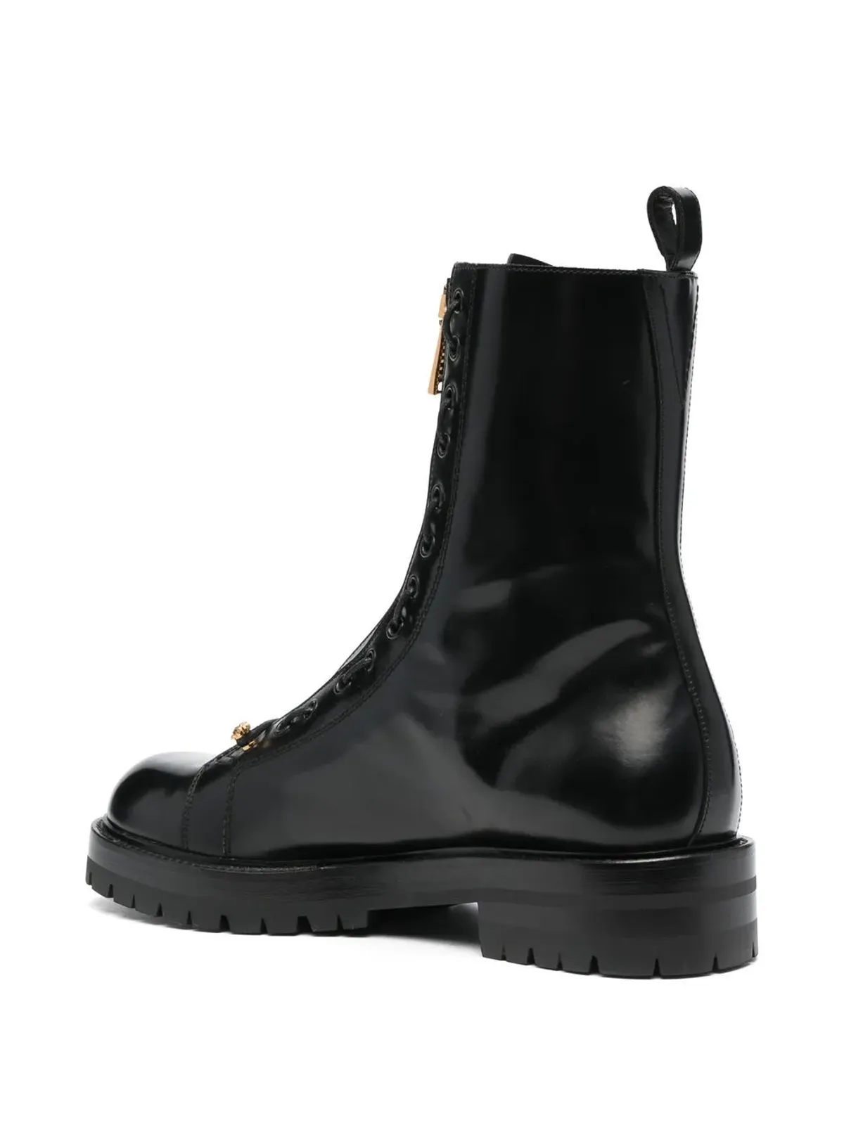 Versace ジップアップレザーブーツ - 画像3