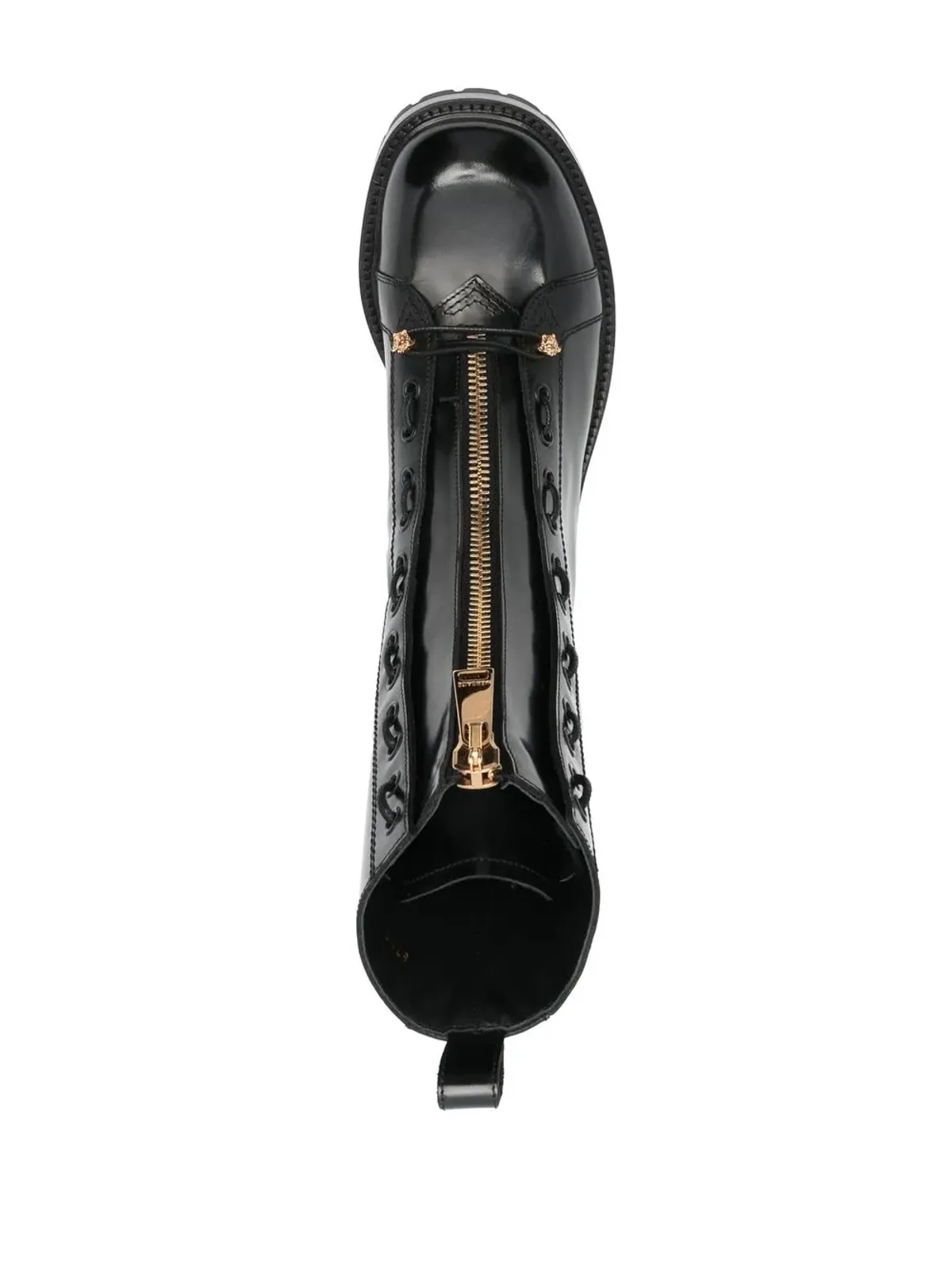 Versace ジップアップレザーブーツ - 画像4