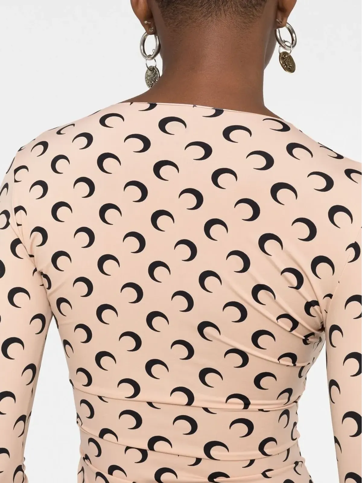 Marine Serre クレセントムーンプリント セカンドスキン・トップ - 画像5